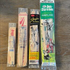 Balsa Wood Airplane Gliders- Set of 4